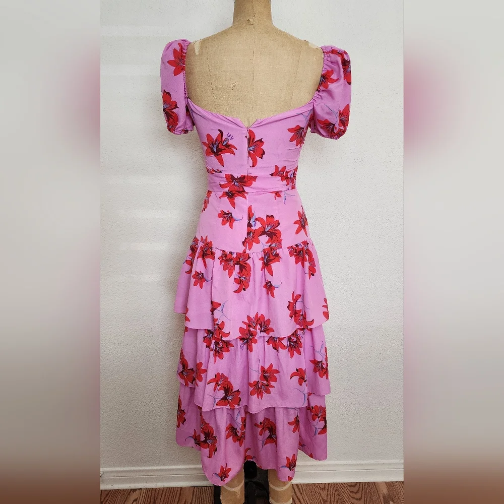 Likely Pink Floral Lottie Midi Dress - Picture 10 of 12